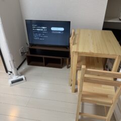 ダイニング3点セット,伸縮テレビ台,サイクロンスティッククリーナー